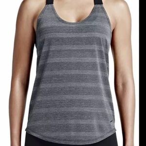 Nike Women's Gray Striped Tank Top